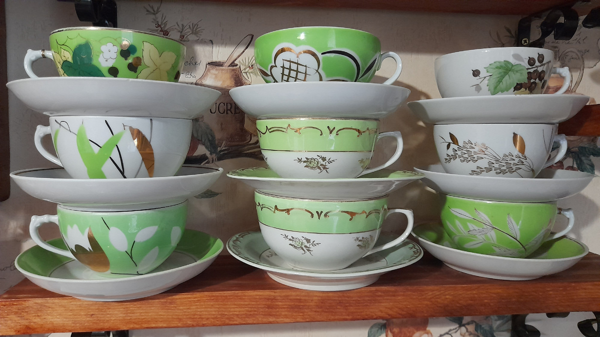 Зеленая коллекция: история чайных пар от Дулёвского фарфорового завода