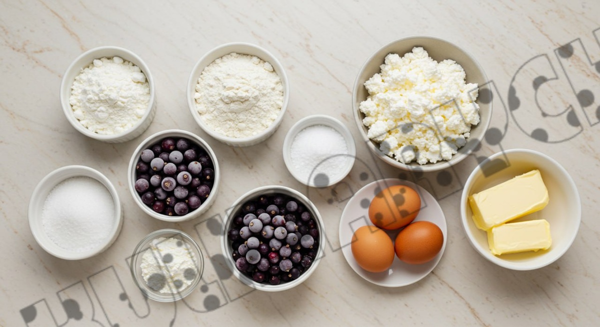 Простой творожный кекс с ягодами для уютного чаепития