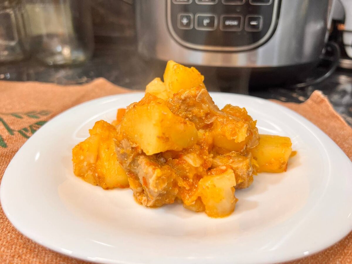 Нежное сочетание картофеля, мяса и тыквы в вашей мультиварке