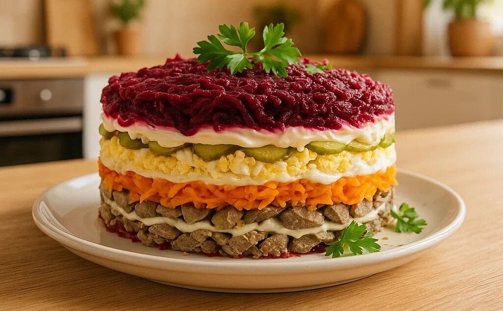 Салат с куриной печенью: удивительный рецепт для праздников