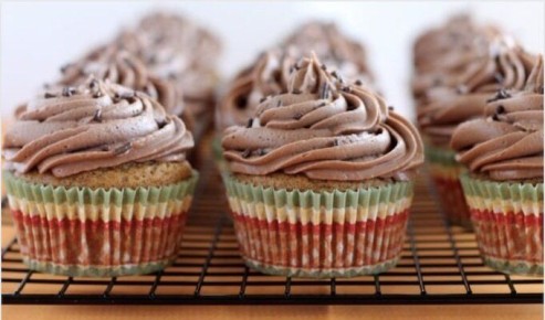 Необычные тыквенные кексы с шоколадной шапочкой